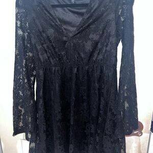 Elegant Black Lace Dress